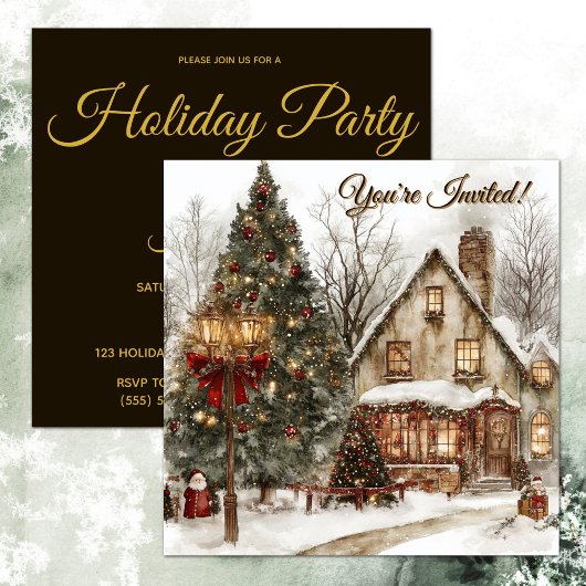 Vintages Holiday House Party Einladung