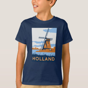 Vintages Holland-Plakat T-Shirt