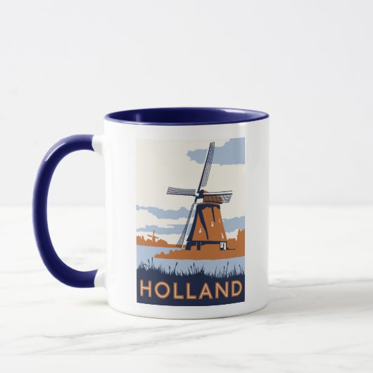 Vintages Holland-Plakat Tasse (Links)
