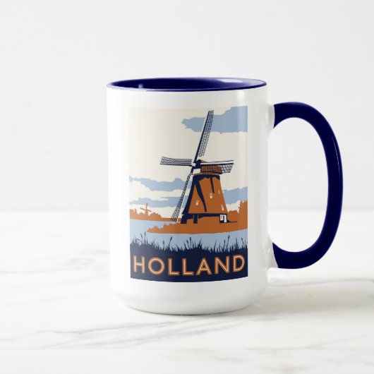 Vintages Holland-Plakat Tasse (Rechts)