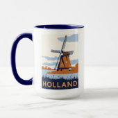 Vintages Holland-Plakat Tasse (Links)