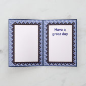 Vintages, holländisches Blauzungentedesign Karte (Innenseite)