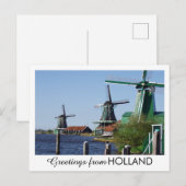 Vintages holländisches Foto Feiertagspostkarte (Vorne/Hinten)