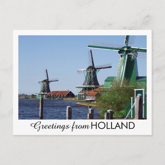 Vintages holländisches Foto Feiertagspostkarte (Vorderseite)