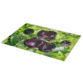 Vintages holländisches Lila Green Black Tulips Fot Schneidebrett (Ecke)