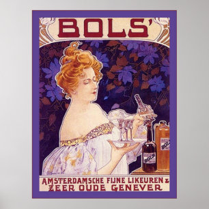 Vintages holländisches Liquor-Werbeplakat Poster