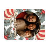 Vintages Holly Christmas Foto Magnet (Horizontal)