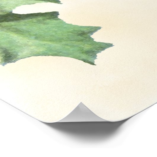 Vintages Holly Unplugged Wedding Sign Poster (Ecke)