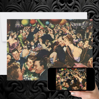 Vintages Hollywood Thema Extravagantes Party mit B Einladung