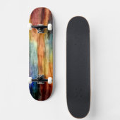 Vintages Holz Abstrakt Art 4 Skateboard (Vorne)