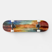 Vintages Holz Abstrakt Art 4 Skateboard (Horizontal)