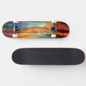 Vintages Holz Abstrakt Art 4 Skateboard (Horizontal)