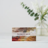 Vintages Holz Abstrakte Kunst Visitenkarte (Stehend Vorderseite)