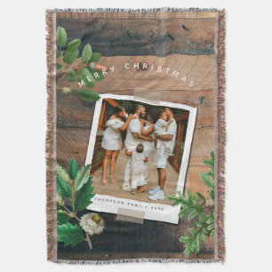 Vintages Holz Acorn Weihnachtsfeiertag Foto Decke