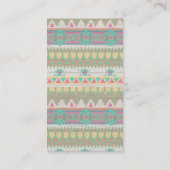 Vintages Holz Aztec Südwestgeometrische Kunsthandw Visitenkarte (Rückseite)