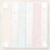 Vintages Holz: mehrfarbige Cracked Texture. Glasuntersetzer (Rückseite)