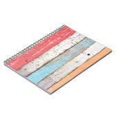 Vintages Holz: mehrfarbige Cracked Texture. Notizblock (Linke Seite)