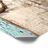 Vintages Holz: mehrfarbige Cracked Texture. Poster (Ecke)