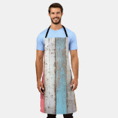 Vintages Holz: mehrfarbige Cracked Texture. Schürze (Getragen)