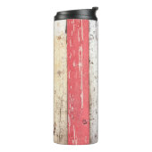 Vintages Holz: mehrfarbige Cracked Texture. Thermosbecher (Nach links gedreht)