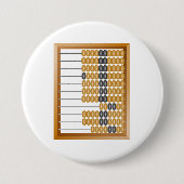 Vintages hölzernes Abacus-Klassikwerkzeug Button (Vorderseite)