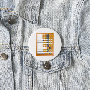 Vintages hölzernes Abacus-Klassikwerkzeug Button