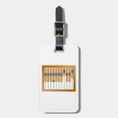 Vintages hölzernes Abacus-Klassikwerkzeug Gepäckanhänger (Vorderseite vertikal)