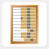 Vintages hölzernes Abacus-Klassikwerkzeug Quadratischer Aufkleber (Vorderseite)