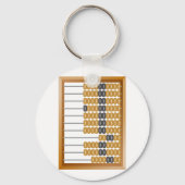 Vintages hölzernes Abacus-Klassikwerkzeug Schlüsselanhänger (Vorderseite)