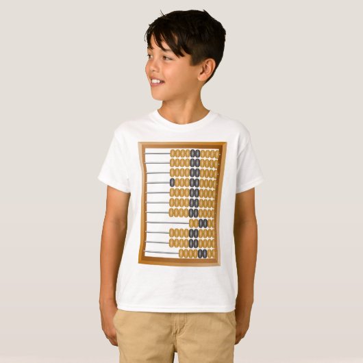 Vintages hölzernes Abacus-Klassikwerkzeug T-Shirt (Vorne ganz)