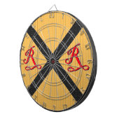 Vintages hölzernes Eisenbahn-Überfahrt-Zeichen Dartscheibe (Vorderseite rechts)