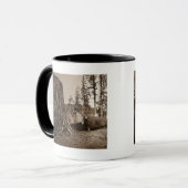 Vintages Holzfäller-magische Laternen-Dia 1903 Tasse (Vorderseite Links)