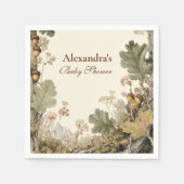 Vintages Holzland Acorns Kinderdusche Serviette (Vorderseite)