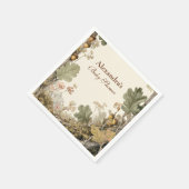Vintages Holzland Acorns Kinderdusche Serviette (Ecke)
