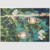 Vintages Holzland Kronier Decoupage Seidenpapier (Vorderseite)