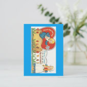 Vintages Holzschuh Valentine Feiertagspostkarte (Stehend Vorderseite)