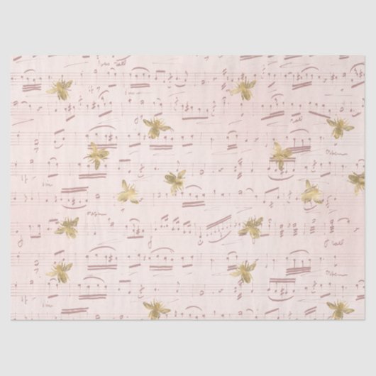 Vintages Honey-Bienenreihe Design 3 - Gewebepapier Seidenpapier (Vorderseite)