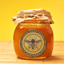Vintages Honey Jar Bee Label