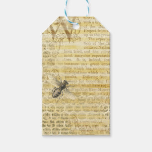 Vintages Honeybee Script Scrapbook Geschenkanhänger