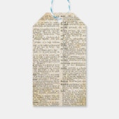 Vintages Honeybee Script Scrapbook Geschenkanhänger (Rückseite)