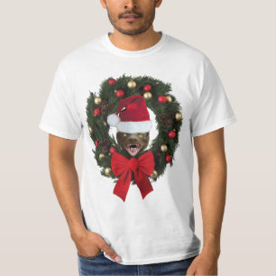 Vintages Honig-Dachs-frohe Weihnacht-Shirt T-Shirt