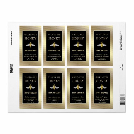 Vintages Honigglas aus rustikalem Gold (Vorne)