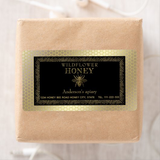 Vintages Honigglas aus rustikalem Gold (Insitu)