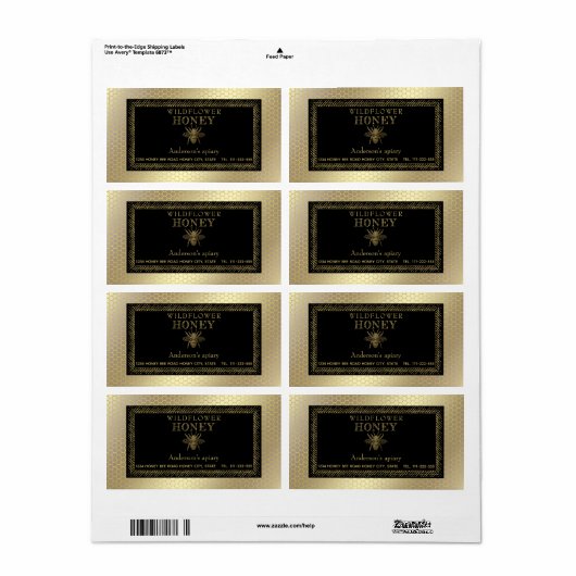 Vintages Honigglas aus rustikalem Gold (Vorne)