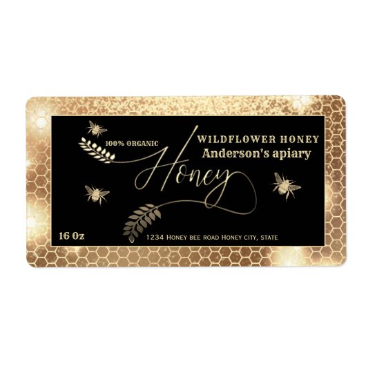 Vintages Honigweinschild (Vorne)