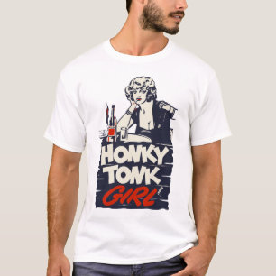 Vintages "Honky Tonk Mädchen-" Film-Plakat-T-Shir T-Shirt