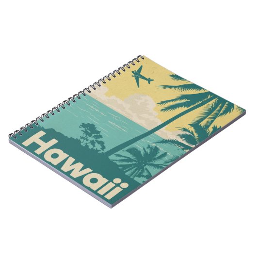 Vintages Honolulu Aviation Notebook Notizblock (Linke Seite)