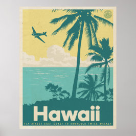 Vintages Honolulu Aviation Travel Poster