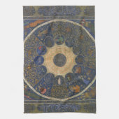 Vintages Horoskop, antik-islamischer Zodiak Geschirrtuch (Vertikal)
