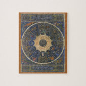 Vintages Horoskop, antik-islamischer Zodiak Puzzle (Vertikal)